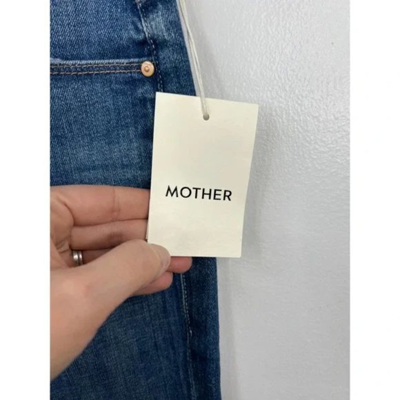 Mother High Waisted Looker Ankle Fray Denim Jean Nature Tune Up Size: 26 NWT - Picture 5 of 8
